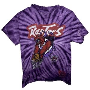 Mitchell & Ness Shirt Size M Purple Tie Dye Toronto Raptors NBA Basketball GUC